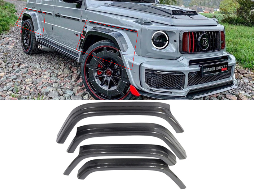 Flares Extensions Covers Brabus G900 Rocket for Mercedes-Benz G-Class W463A